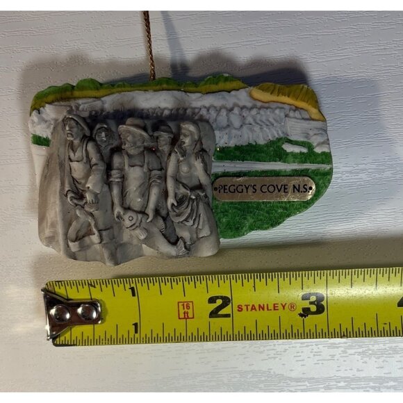 Peggys Cove N.S. Hand Painted Ornament Resin Fishermen Scene 3.25" - Picture 6 of 6